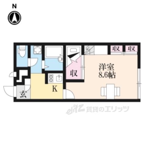 レオパレス俵口ヒルズ(1K/1階)の間取り写真
