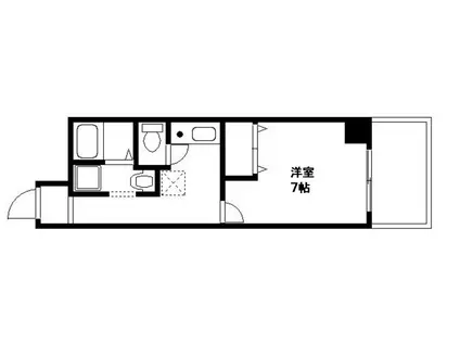 IF都島(1K/5階)の間取り写真