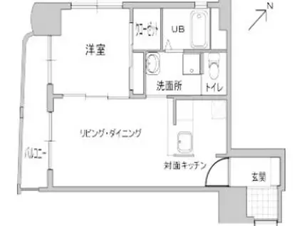 サンシティ駅南(1LDK/7階)の間取り写真