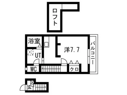 あんしん明神町08-3007(ワンルーム/2階)の間取り写真