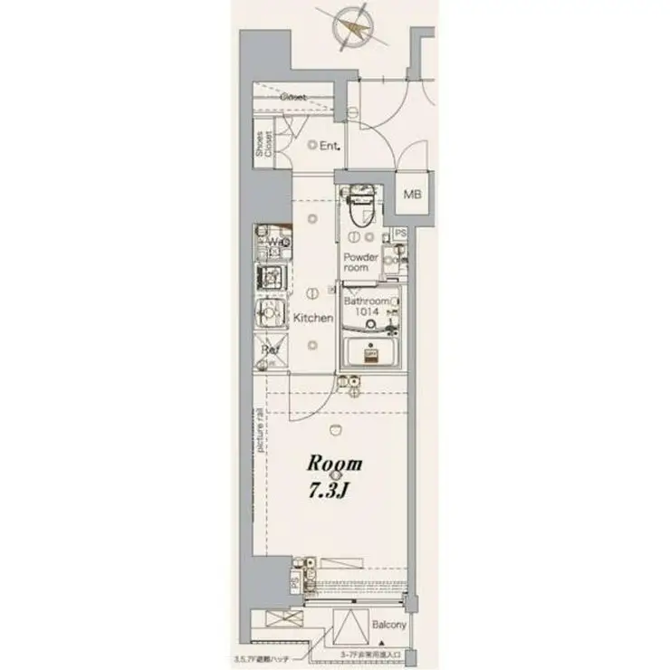 メイクスデザイン板橋本町 6階階 間取り