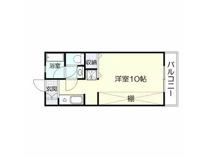 ペガサスII(ワンルーム/3階)の間取り写真