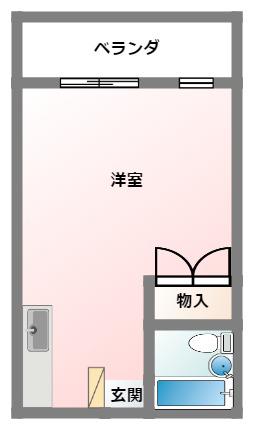 マートンドーム(ワンルーム/3階)の間取り写真
