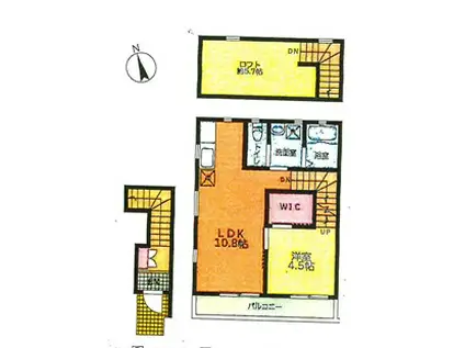 アクアヴェルデ材木座(1SLDK/2階)の間取り写真