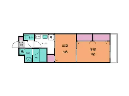 VIVOIII(2K/2階)の間取り写真