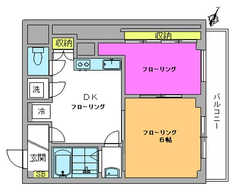 サンライズ壱番館 3階階 間取り