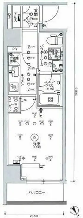 B CITY TABATA SKYCOURT 4階階 間取り
