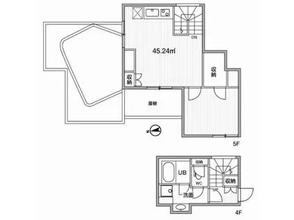 ASTILE市谷柳町 アスティーレ市谷柳町(1LDK/4階)の間取り写真