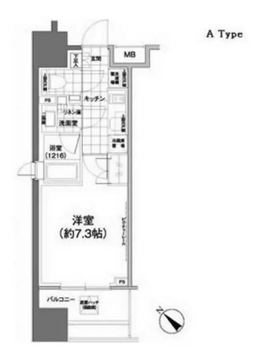 パークハビオ武蔵小山 5階階 間取り