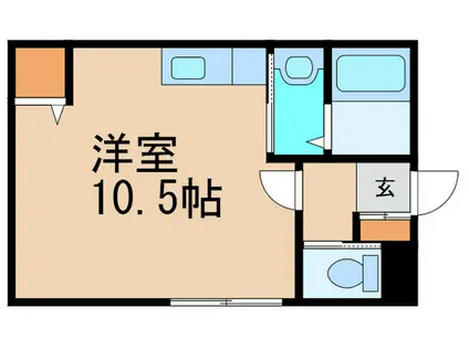 WOOD813(ワンルーム/2階)の間取り写真