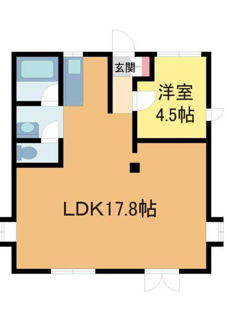 ラ・プラーニュ参番館(1LDK/2階)の間取り写真