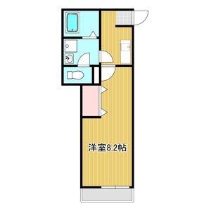 クレフラスト守山西(1K/1階)の間取り写真
