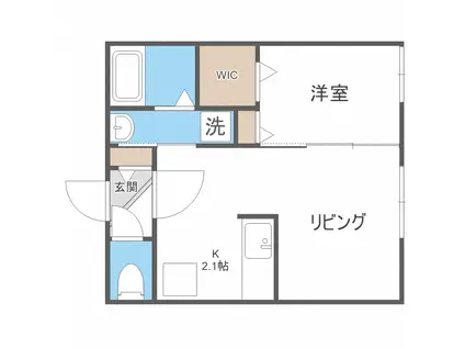 PURE GOLD(1DK/3階)の間取り写真