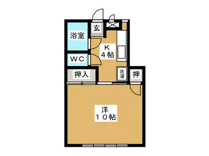 HAPPYTOWN8(1K/1階)の間取り写真