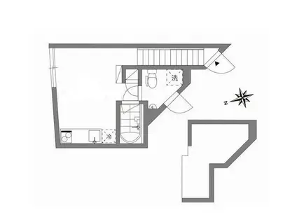 ORBIT駒沢(ワンルーム/2階)の間取り写真