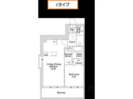 KDX大伝馬レジデンス(1LDK/4階)の間取り写真