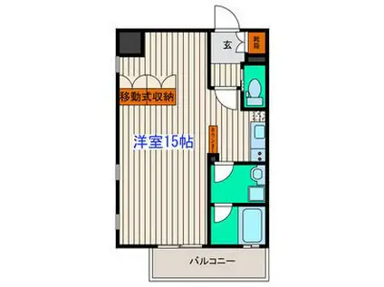 ヴィアーレ勾当台II(ワンルーム/12階)の間取り写真