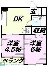 アビタシオン元町(2DK/4階)の間取り写真