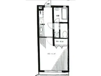 スカイキープ明大前(1K/1階)の間取り写真