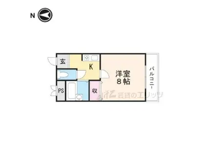 本町8番館(1K/2階)の間取り写真