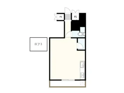 山麓ハイツ(1K/3階)の間取り写真