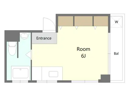 フジファミリア(ワンルーム/2階)の間取り写真