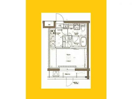 SYNEX HIGASHI-KANAGAWA(1K/5階)の間取り写真