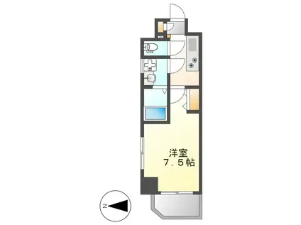 DOPE新栄(1K/7階)の間取り写真