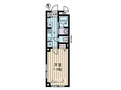 コーポTO(1K/3階)の間取り写真