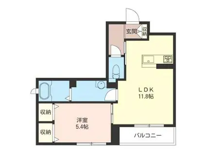 シャーメゾン エクセル(1LDK/2階)の間取り写真