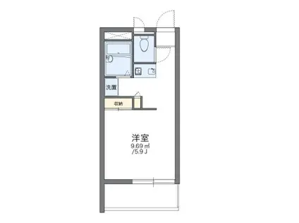 レオパレスエスパシオ21A(1K/2階)の間取り写真