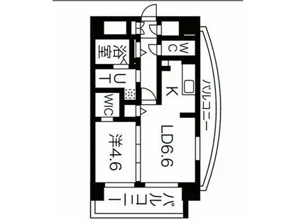 シェソワ東桜(1LDK/6階)の間取り写真