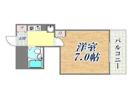 アスライフ湊川公園(1K/7階)の間取り写真