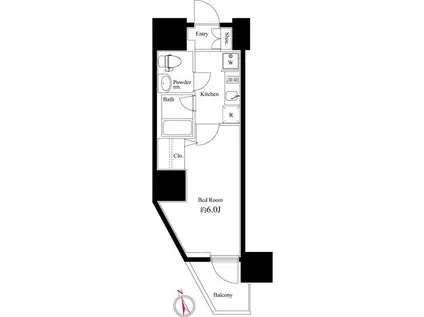 LOG品川サンズ(1K/11階)の間取り写真