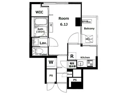 ガラ・シティ金町(ワンルーム/4階)の間取り写真