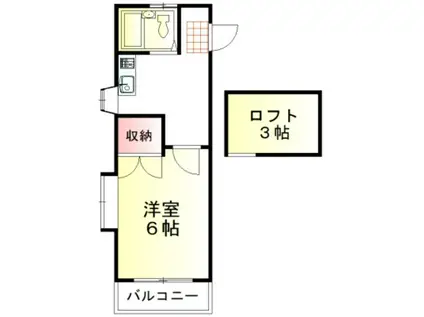 メゾン・ド・ルポ(1K/1階)の間取り写真