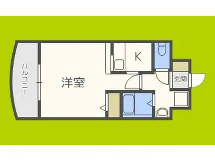 ノルデンハイム新大阪II(1K/10階)の間取り写真