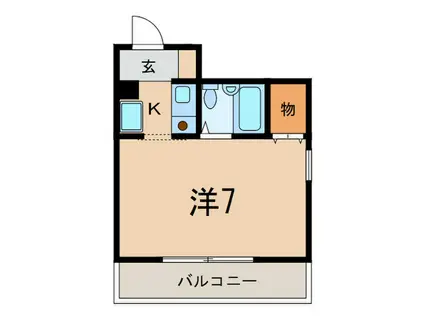 ダイドーシティ芦屋II(1K/4階)の間取り写真