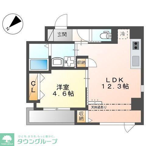 上池台2丁目マンション(1LDK/3階)の間取り写真
