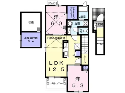 スマイルメゾン I(2LDK/2階)の間取り写真