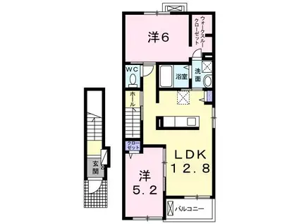 メゾン ブリーゼ(2LDK/2階)の間取り写真