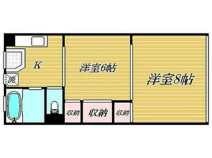 テルノ両国(2K/2階)の間取り写真