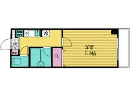 モンレーブ通町(1K/2階)の間取り写真