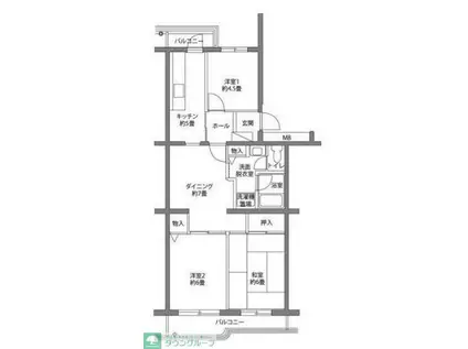 シーブリーズ金沢(3DK/1階)の間取り写真