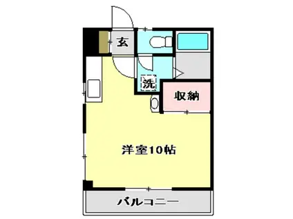 MS BEE(ワンルーム/3階)の間取り写真