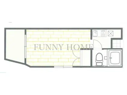 M・IビルV(ワンルーム/3階)の間取り写真