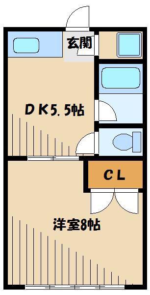 サンハウス相南(1DK/1階)の間取り写真