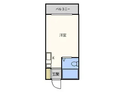 ラパンジール大国4(ワンルーム/5階)の間取り写真