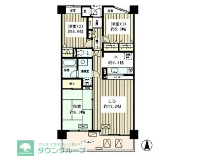 フィオーレ(3LDK/2階)の間取り写真