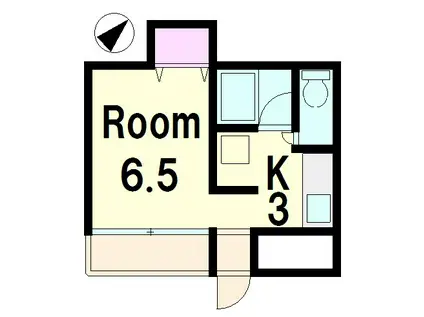 グラッドピネ(ワンルーム/1階)の間取り写真